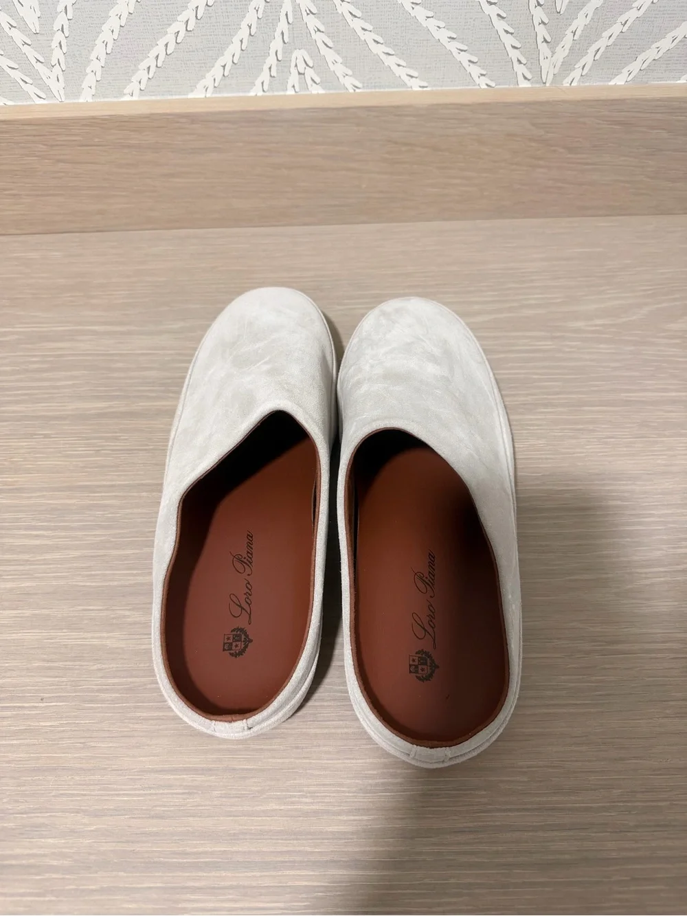 Loro Piana Men’s Beige Suede Slip-On Mules Shoes Size 41 Brand New ( No Box )